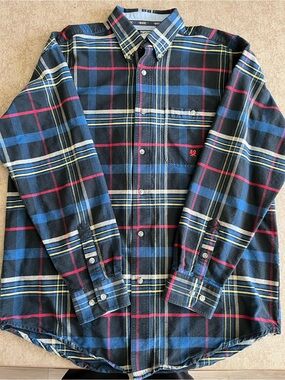 Vintage Twenty X plaid long sleeve western shirt
